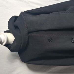 Quince Double-faced 100% Merino Wool Scarf Coat Black XL
